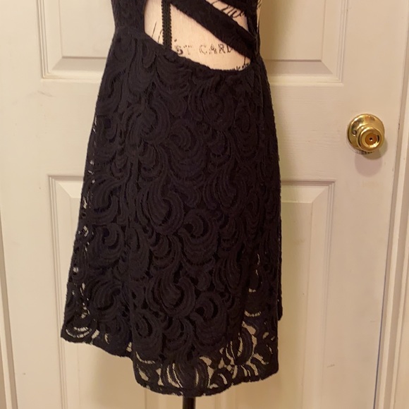 Free People backless Black Lace Dress - Picture 11 of 12